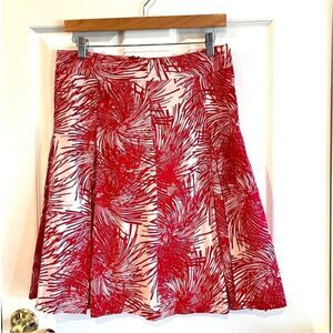 Vintage Janette John 3:16 Red & White Pleated Skirt Size Small